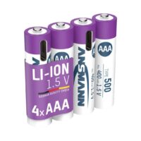 Baterias Li-Ion AAA Tipo 500 (mín. 400 mAh) 4 unidades
