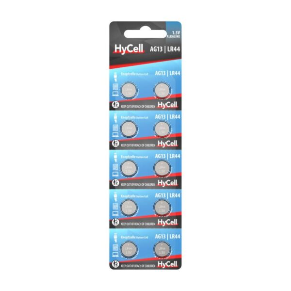 Pilhas alcalinas tipo moeda LR44 / LR1154 / AG13