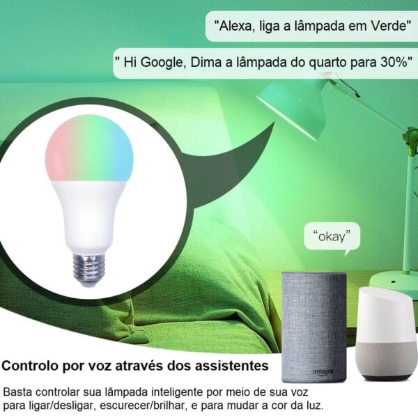 Lâmpada Wi-Fi RGB+C+W 14W E27 - Image 2