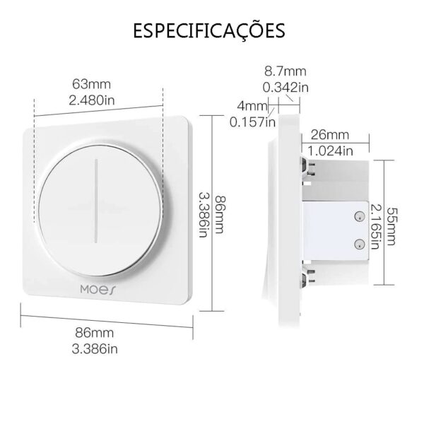 Interruptor Tátil Dimmer WiFi - Image 5