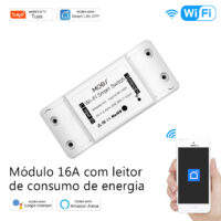 Módulo on/off Wi-Fi 16A com leitor de consumo de energia