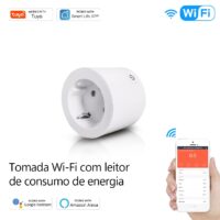 Tomada Wi-Fi 16A 3680W c/ leitor de consumo de energia
