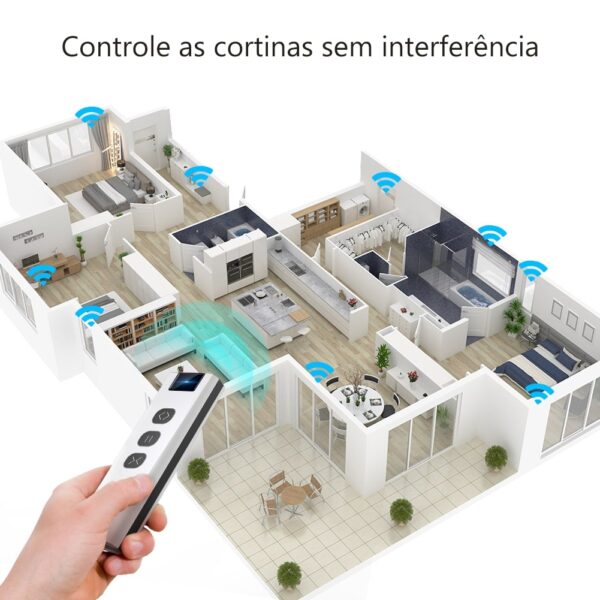 Comando para persiana ou iluminação 1 canal RF 433MHz - Image 3