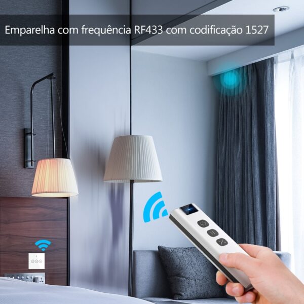 Comando para persiana ou iluminação 1 canal RF 433MHz - Image 4