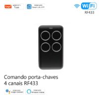 Comando porta-chaves de 4 canais RF 433MHz