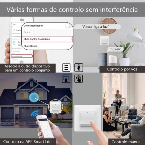 Interruptor de pressão 1 canal WIFI+RF433 - Image 6