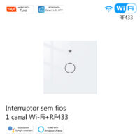 Interruptor em vidro 1 canal RF
