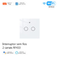 Interruptor em vidro 2 canais RF