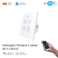 Interruptor 2 canais para persiana Wi-Fi + RF433