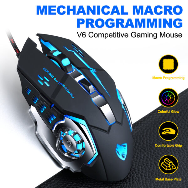 Rato Gaming Preto Com Luzes RGB - Image 4