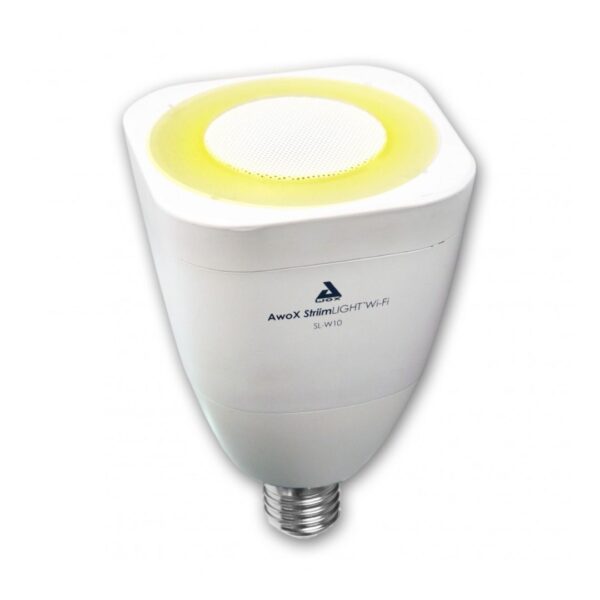 Lâmpada LED E27 branca com coluna Wi-Fi integrada