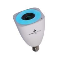 Lâmpada LED E27 com cores e coluna Bluetooth integrada