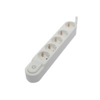 Bloco 5x16A 1,5m (1,5 mm²) com Interruptor 3500W Branco