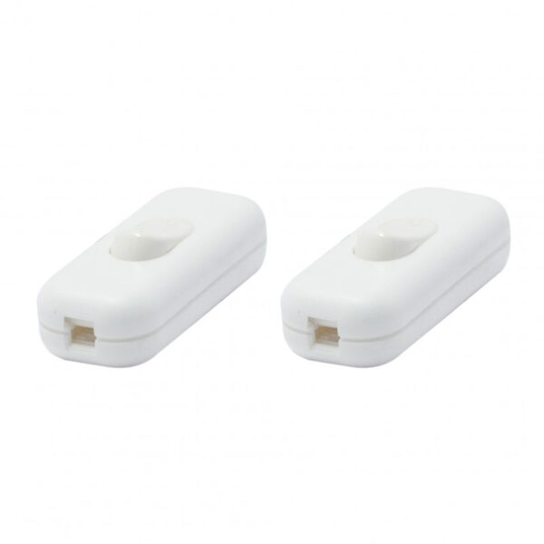 Pack 2 Interruptores de passagem unipolares Branco