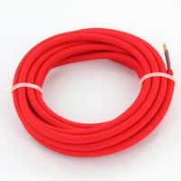 Cabo HO3VV-F 2x0,75mm² - 3m Têxtil Vermelho