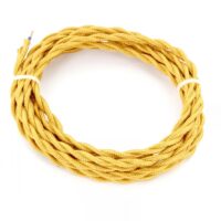 Cabo HO3VV-F 2x0,75mm² - 3m  Têxtil Dourado