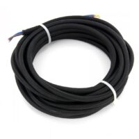 Cabo HO3VV-F 2x0,75mm² - 5 m Têxtil Preto
