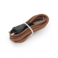 Cabo HO3VVH2-F 2x0,75mm² - 2m com interruptor Castanho