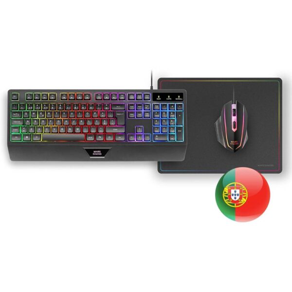 Mars Gaming Combo 3in1 Teclado e rato-Tapete .