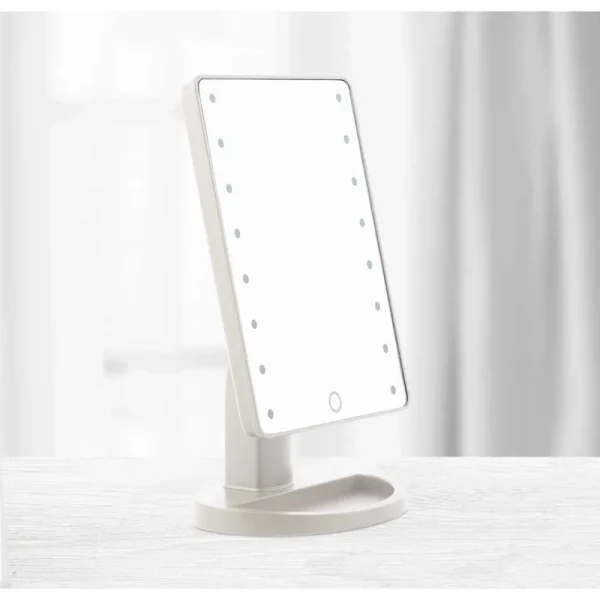 Espelho de Mesa com Luz LED Tátil Innovagoods – Base Rotativa