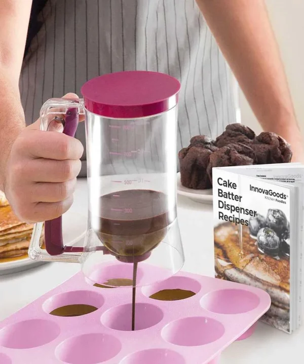 Caneca Dispensadora de Massa para Confeitaria com Livro de Receitas – Innovagoods
