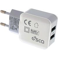 Carregador de Parede 2USB 2.4A 12W – Branco